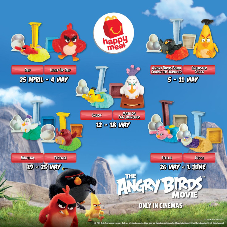 In addition to Angry Birds Movie themed toys, McDonald's will also have several secret scannable BirdCodes found on various items.