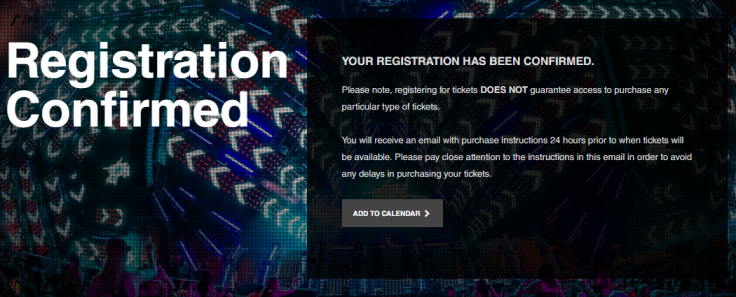 Subscribers will see this page once their registration for Ultra Music Festival 2017 is confirmed. 