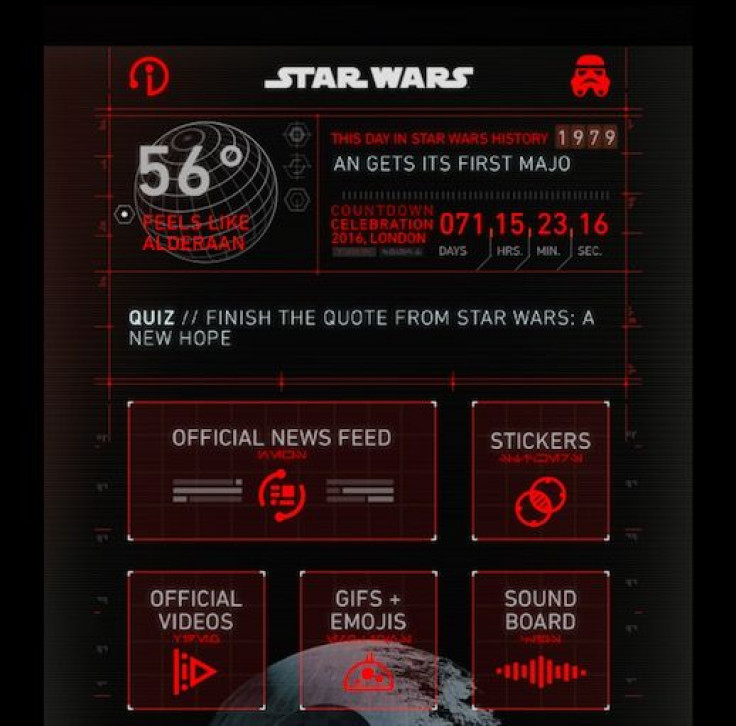 The official Disney Star Wars app on iOS and Android has Star Wars emoji to copy and paste in your messages.