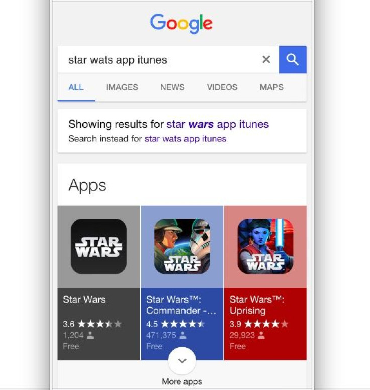 Tapping on the app you want to download in the web browser search results will take you to the app page in the Apple App Store.