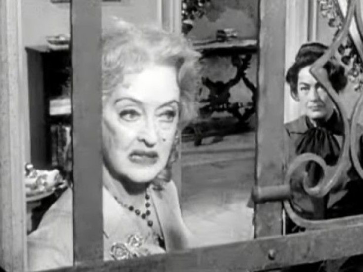 Bette Davis (left) as Baby Jane Hudson and Joan Crawford as her sister, Blanche Hudson