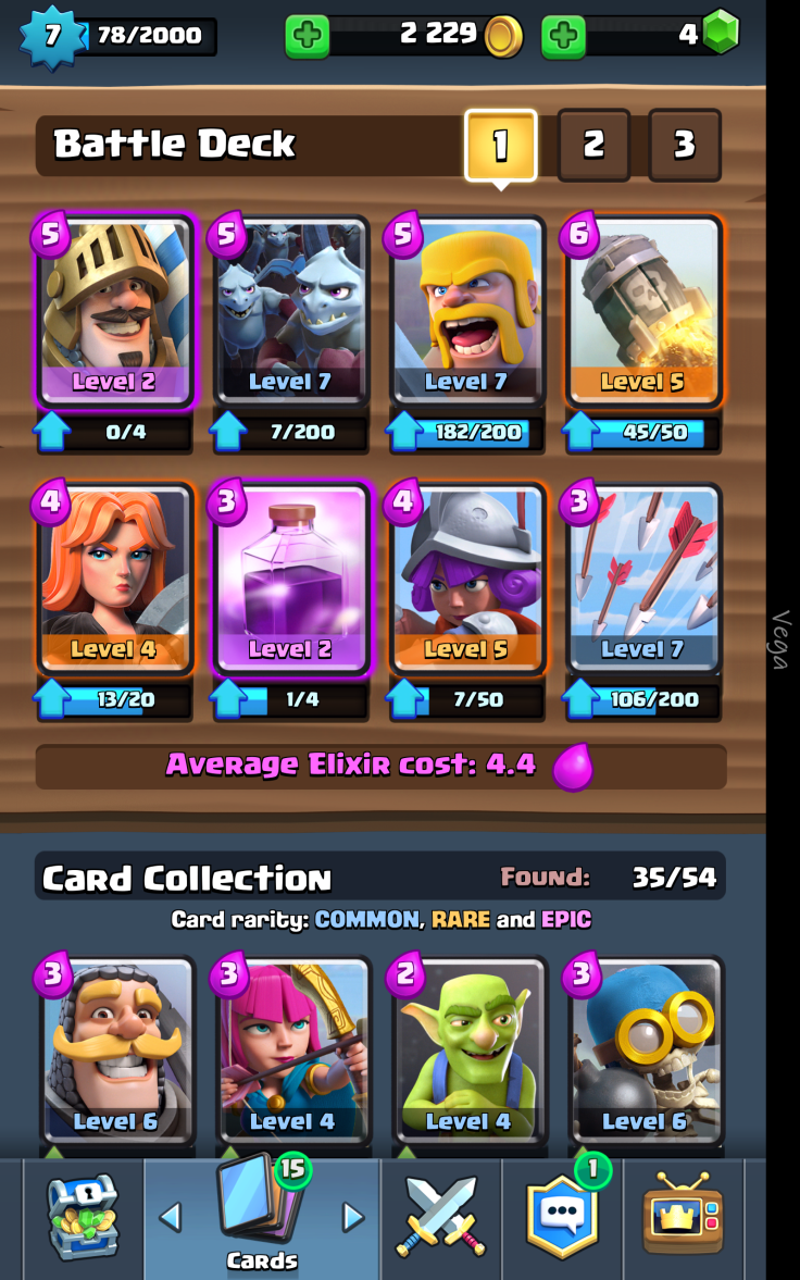 Clash Royale Deck Arena 4-5