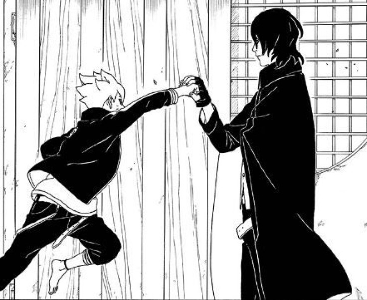 Boruto greets Sasuke rather rudely