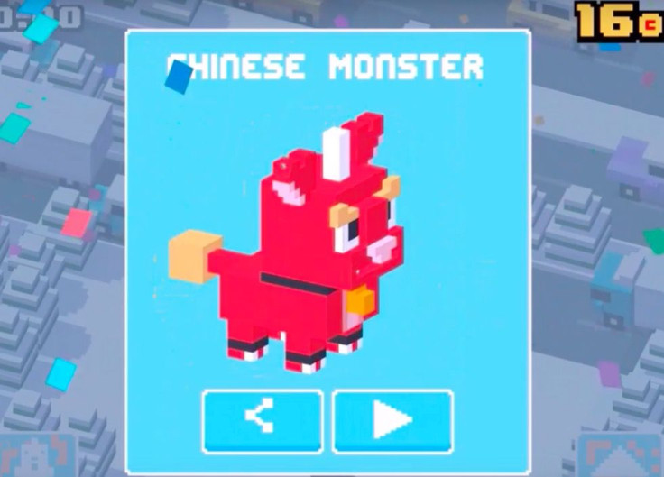 Four Chinese New Year characters were added to Crossy Road iOS, including the secret character, Chinese Monster.