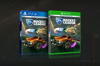 The box art for Rocket League Collector's Edition on PS4 and Xbox One. PC version not pictured