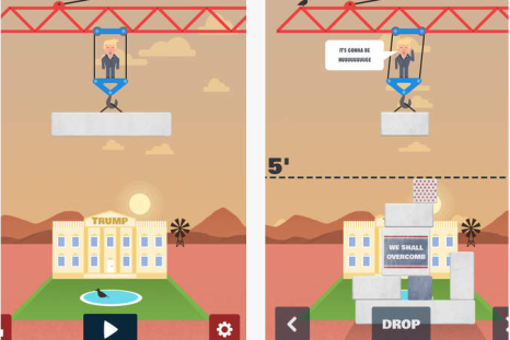 Mobile gaming app "Trump's Wall" is a parody game that is slowing gaining popularity. 