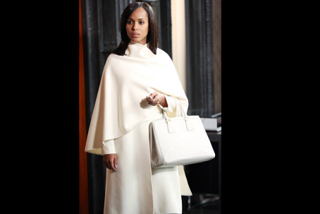 Kerry Washington wore large flowing coats while filming Season 3 of "Scandal" to hide her first pregnancy. 