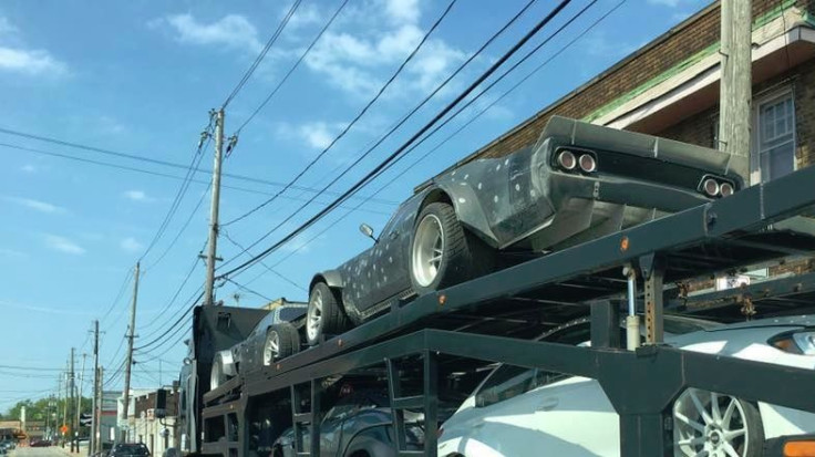 A heavily modified Dodge Challenger was spotted on a trailer for the set of 'Fast and Furious 8.'