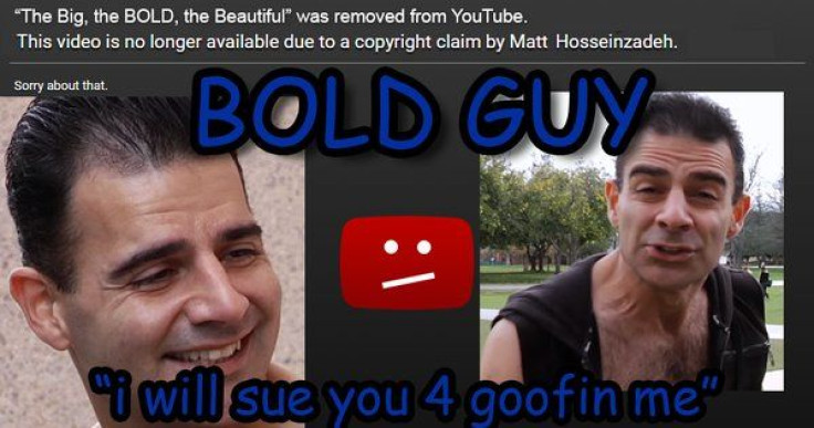 Matt from H3H3 tweeted this after the original Bold Guy video was taken down.