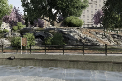 The Liberty City screenshot in GTA V's engine
