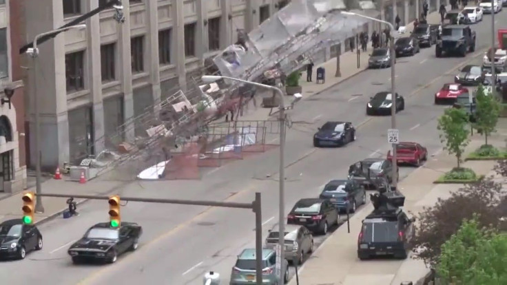 Leaked 'Fast & Furious' 8 car chase footage shows a '71 Plymouth knocking over some scaffolding to take down some baddies.