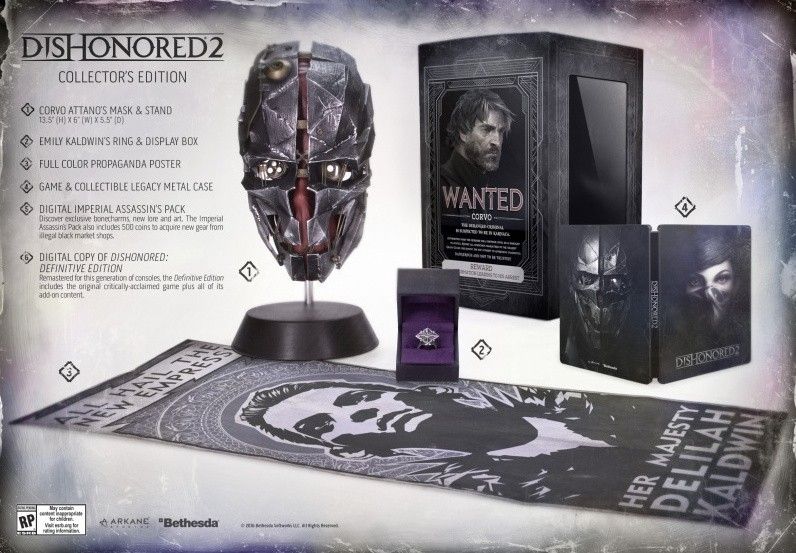 DISHONORED2 collection’s edition Dishonored 2 Collector's Edition Announced