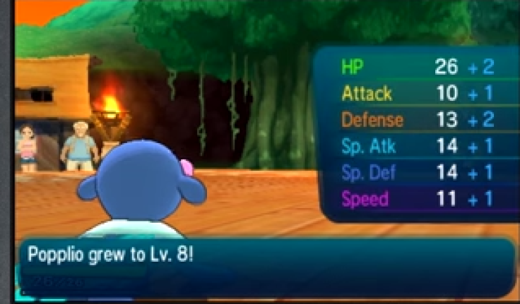 Popplio leveling up in 'Sun and Moon.'