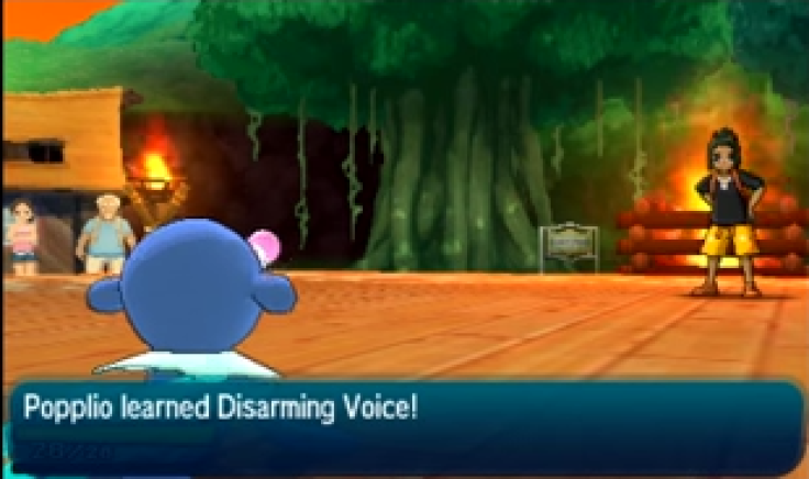 Popplio learning Disarming Voice in 'Sun and Moon.'
