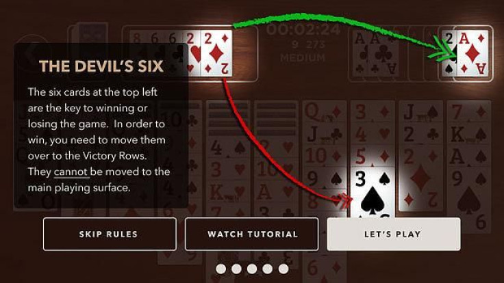The Devil's six brings a patience-trying twist to Churchill's Solitaire.