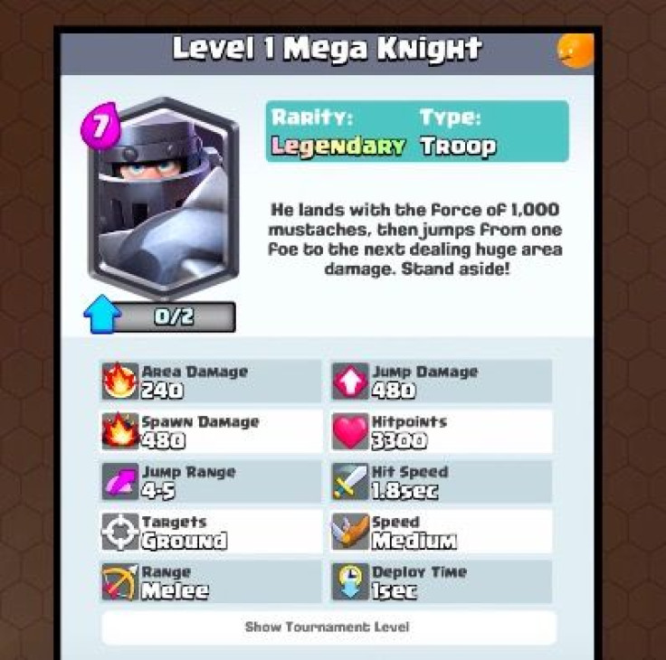The Mega Knight is a new legendary card coming to the Clash Royale arena this summer.