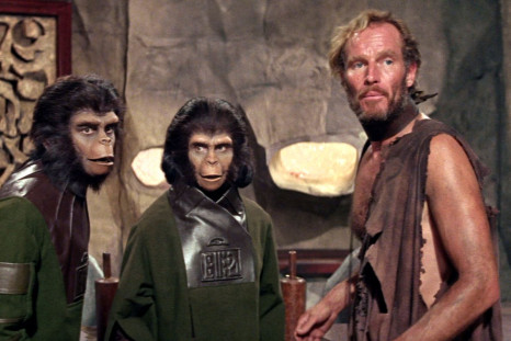 Cornelius, Dr. Zira and Colonel Taylor in Planet of the Apes.