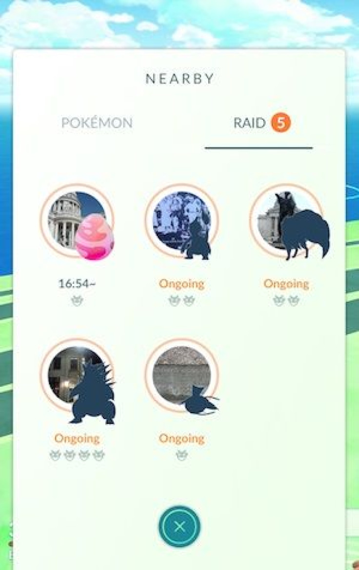 Pokemon Go Raid nearby function