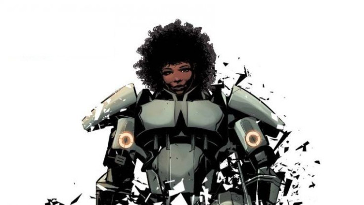 Riri Williams in an Iron Man suit.