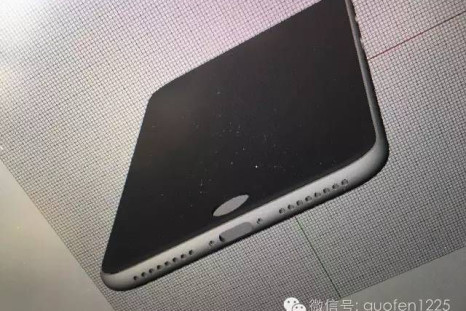 An iPhone 7 CAD render shows dual speakers for stereo sound.