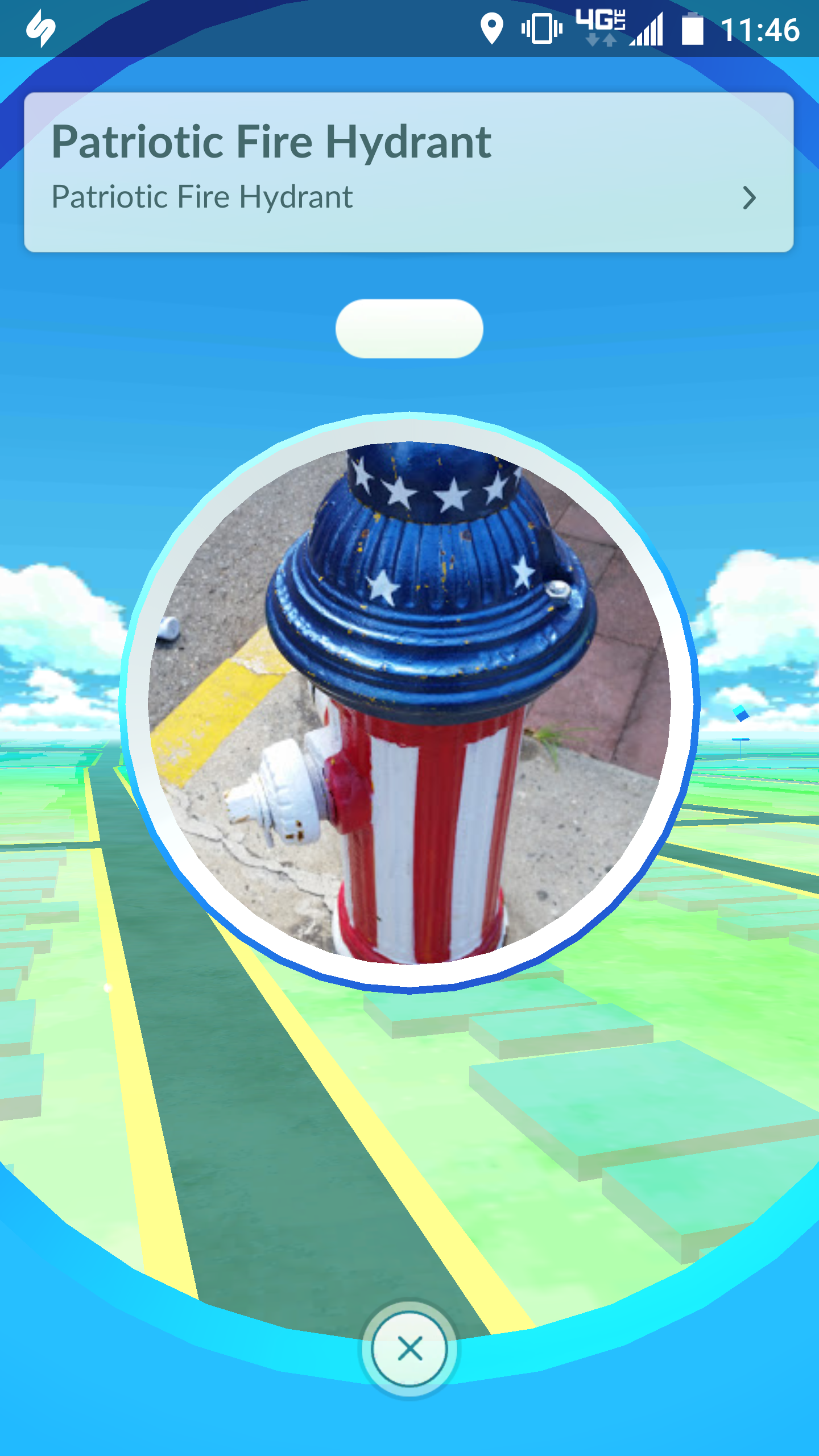 The Patriotic Fire Hydrant PokeStop