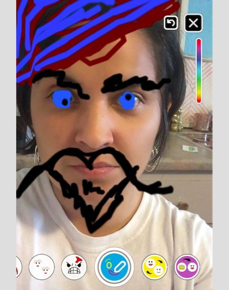 Snapchat now lets you doodle on your face with "face paint" that moves. 