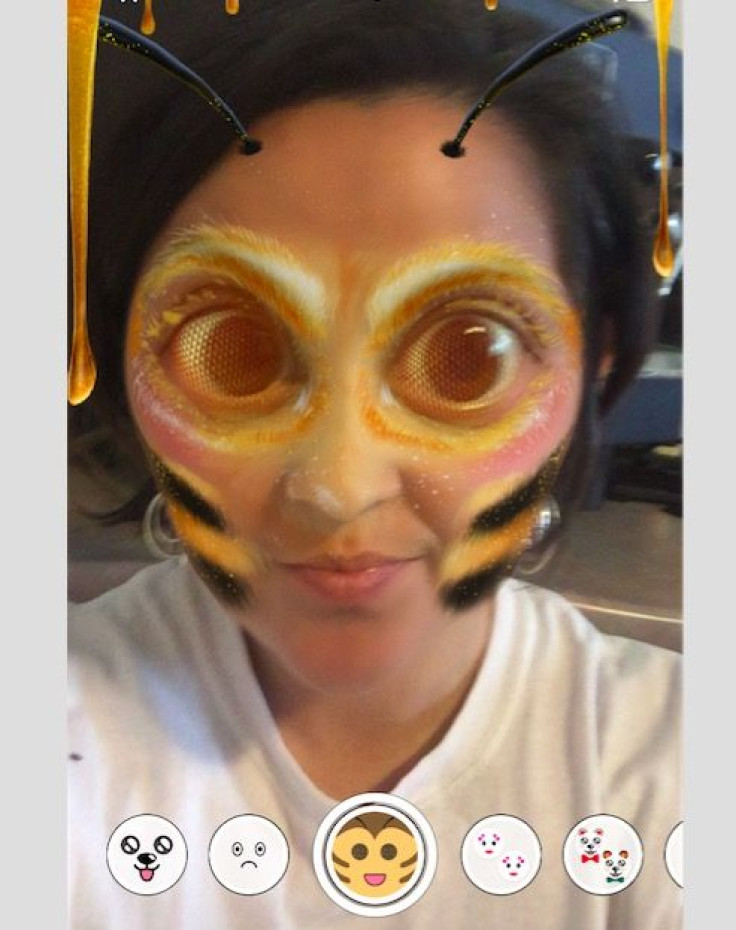 Select the "Bee" filter and take a video (make sure to talk) to use the voice changing filter.
