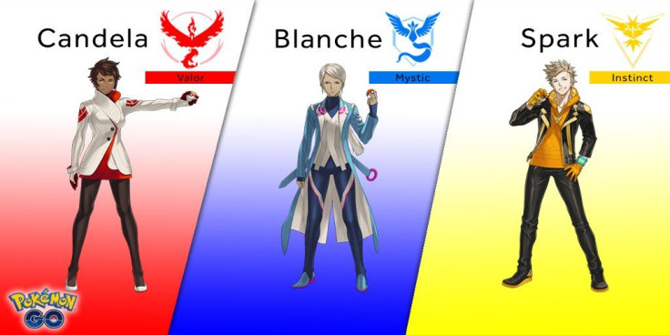 The three team leaders of 'Pokemon Go'