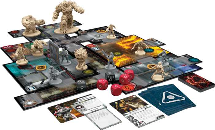 The DOOM game board all spread out