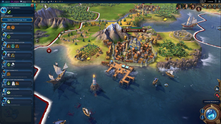 The tech panel in 'Civ 6'