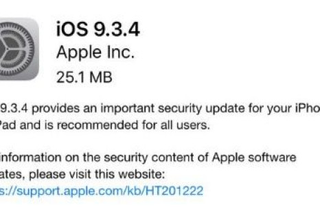 On Thursday Apple released its latest iOS 9.3.4 software which patches the Pangu 9.3.2-9.3.3 jailbreak.
