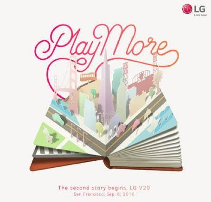 LG V20 launch event press invite 