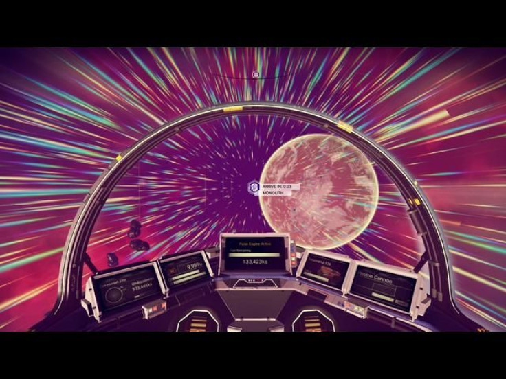 Flying through space in 'No Man's Sky' 