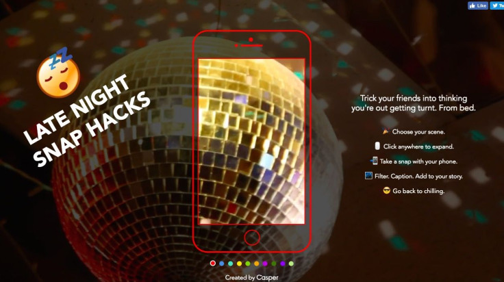 Late Night Snap Hacks is a new website that will fool your Snapchat followers into thinking you're the life of the party. Find out how to use it here.