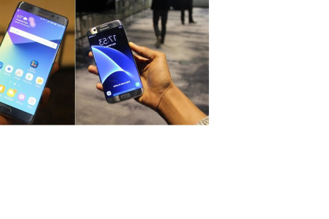 Samsung Galaxy Note 7 (left), Samsung Galaxy S7 Edge (right)