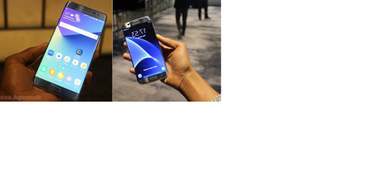 Samsung Galaxy Note 7 (left), Samsung Galaxy S7 Edge (right)