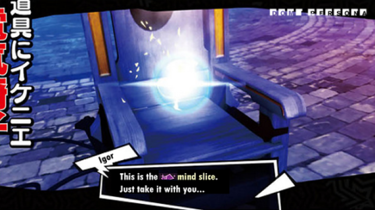 An item remains in the electric chair after a Persona is sacrificed. 