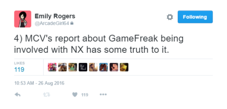 Nintendo NX games rumors, via Emily Rogers