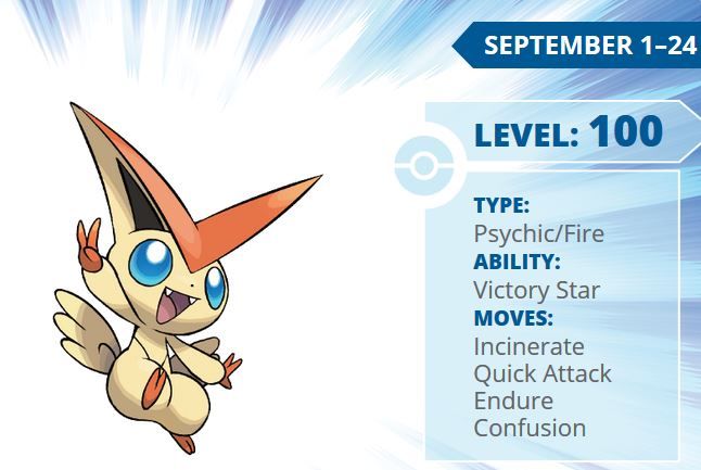 Pokémon Victini Event Distribution Begins In September: How To Download  Psychic/Fire-Type, image size:1600x1200