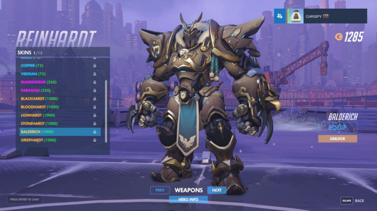 Reinhardt also gets a few new legendary skins this patch
