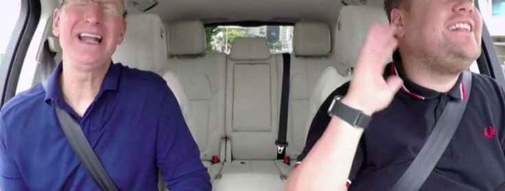 Tim Cook and James Corden do carpool karaoke