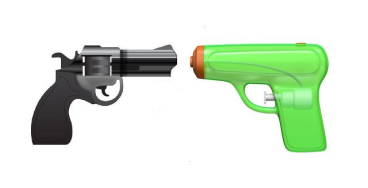 iOS 10 replaces the revolver with the water gun.