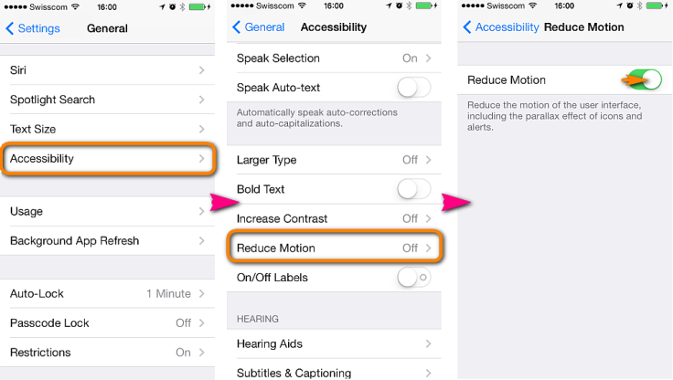 To use and see iOS 10 message effects, you will need to turn OFF the "Reduce Motion" setting.