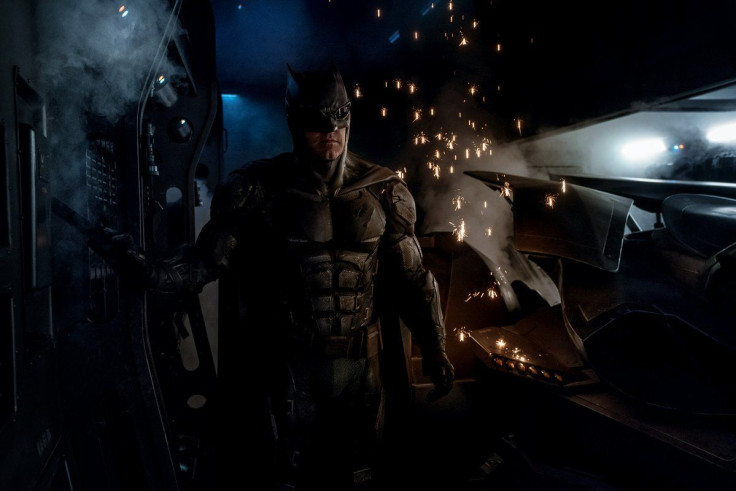 Ben Affleck in the Tactical Batsuit on the Justice League movie set.