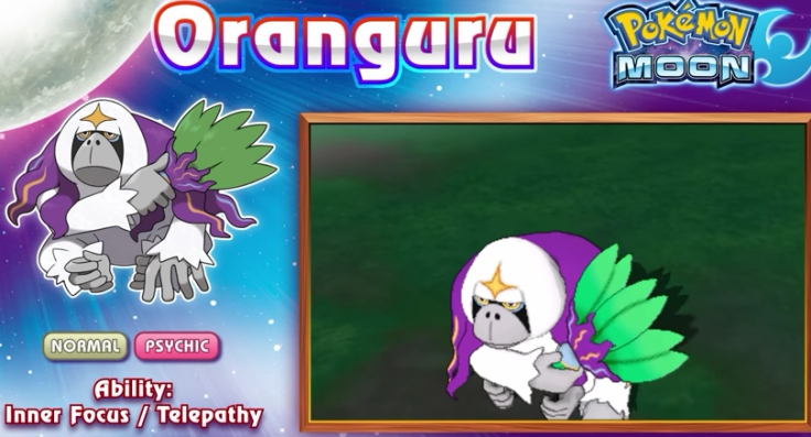 Oranguru in 'Pokemon Sun and Moon'