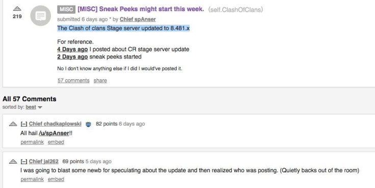 A redditor claims the Clash of Clans September update is already on the servers, which could mean Sneak Peeks are right around the corner.