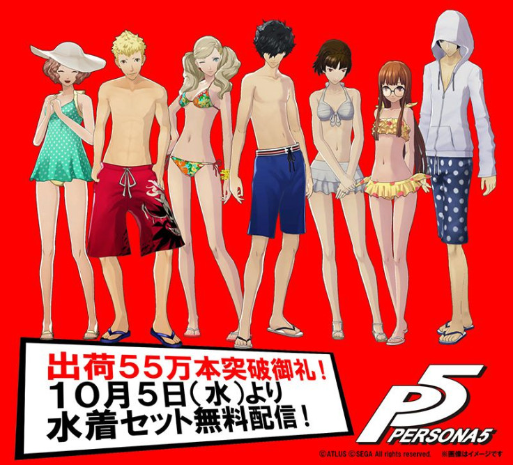 Beach attire for the cast of 'Persona 5.'