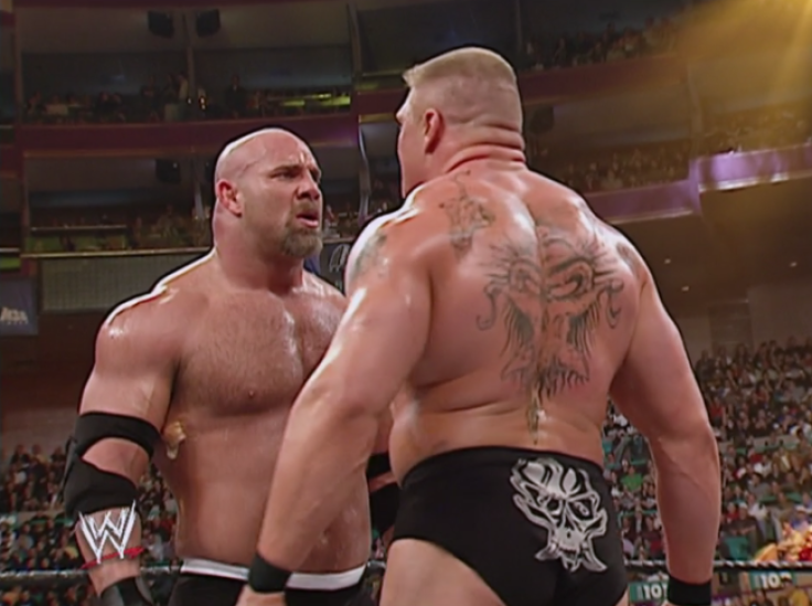Looks like we could be getting a another rematch between Goldberg and Brock Lesanar at WrestleMania...yay. 