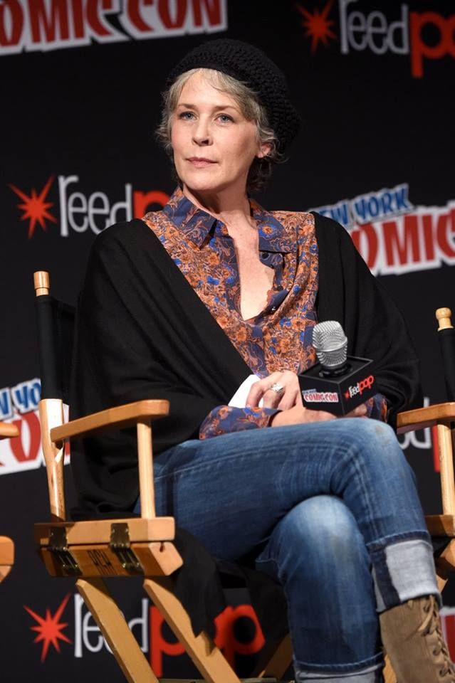 Melissa McBride at NYCC 2016's The Walking Dead panel.