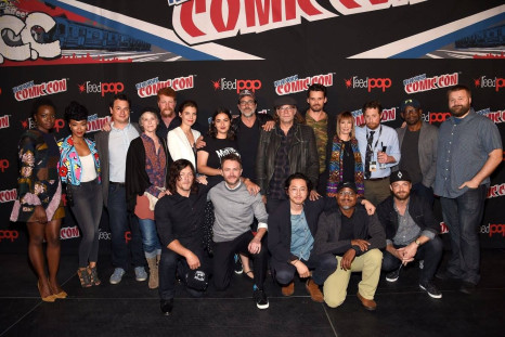 The Walking Dead cast poses for a photo at New York Comic Con 2016.
